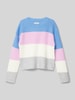 Tom Tailor Cropped Strickpullover mit Colour Blocking Rosa