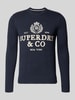 Superdry Gebreide pullover met ronde hals Marineblauw
