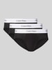 Calvin Klein Underwear Slip mit elastischem Label-Bund im 3er-Pack Black