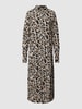 Part Two Blousejurk met dierenprint, model 'Marlas' Zwart