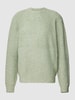 MCNEAL Strickpullover mit geripptem Rundhalsausschnitt Mint meliert