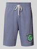 CHAMPION Regular Fit Sweatshorts mit Motiv-Print Purple