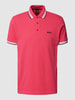 BOSS Green Poloshirt met labelstitching, model 'PADDY' Roze