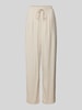 Vero Moda Loose Fit Bundfaltenhose aus Viskose-Leinen-Mix Modell 'JESMILO' Sand