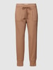 Christian Berg Woman Sweatpants mit Strukturmuster Hellbraun