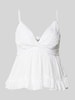ONLY Slim Fit Top aus reiner Baumwolle Modell 'TARIA' Weiss
