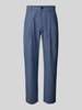 Matinique Chino met Franse steekzakken, model 'hart' Blauw