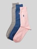 Polo Ralph Lauren Underwear Sokken met labelstitching in een set van 3 paar Rosé