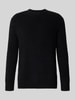 Strellson Regular fit gebreide pullover met wol, model 'BOSSE-R' Zwart