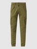 Alpha Industries Spodnie cargo z detalami z logo model ‘COMBAT’ Oliwkowy