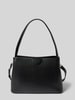 Seidenfelt Hobo Bag mit Label-Detail Modell 'Linsell' Black