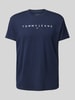 Tommy Jeans T-shirt z wyhaftowanym logo Granatowy