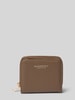 Seidenfelt Portemonnee van leerlook model 'Senni' Middenbruin