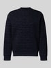 Emporio Armani Sweatshirt mit Strukturmuster Marine
