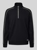 EA7 Emporio Armani Sweatshirt mit Stehkragen und Reißverschluss Black