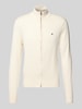 Tommy Hilfiger Regular fit gebreid jack van puur katoen Ecru