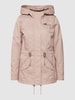 Only Parka z detalem z logo model ‘LORCA’ Różowy melanż