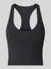 Fabletics Top o kroju krótkim z wbudowanymi miseczkami Czarny