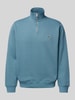 Lacoste Sweatshirt mit Troyer-Kragen Rauchblau