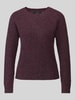 VERO MODA Regular Fit Pullover mit Rundhalsausschnitt Modell 'DOFFY' Dunkelrot
