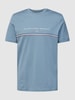 Christian Berg Men T-shirt met merkdetail Metallic turquoise