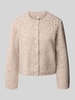 ONLY Regular Fit Strickjacke mit Woll-Anteil Modell 'MIGGIE' Sand Melange