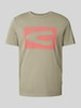 camel active T-shirt z nadrukiem z logo Khaki