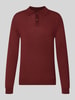 Christian Berg Men Regular Fit Poloshirt aus Woll-Mix Bordeaux Melange
