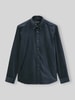 Marc O'Polo Regular Fit Freizeithemd aus Baumwolle mit Cordstruktur Marine