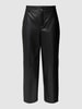 MAC Cropped Hose in Leder-Optik Modell 'CHIARA' Black