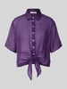 Christian Berg Woman Regular fit blouse met knoopdetail Paars