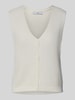 Mango Weste mit V-Ausschnitt Modell 'PALOMA' Offwhite
