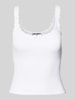 Review Tanktop mit Schleifen-Detail Weiss