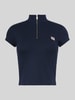 Calvin Klein Jeans Slim Fit cropped T-Shirt aus Baumwoll-Mix Marine