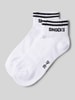 Snocks Socken mit Label-Schriftzug Modell 'Retro Ankle' im 2er-Pack Weiss