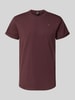 G-Star Raw T-shirt met labeldetail Aubergine