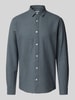 Only & Sons Slim Fit Leinenhemd mit Kentkragen Modell 'CAIDEN' Petrol
