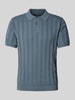 MCNEAL Regular Fit Poloshirt mit Strukturmuster Rauchblau