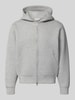 JACK & JONES relaxed fit sweatjack met tweewegritssluiting Lichtgrijs gemêleerd