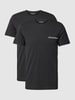 Emporio Armani T-Shirt mit Label-Print Black