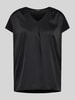 More & More Blusenshirt mit V-Ausschnitt Black