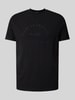 Karl Lagerfeld T-shirt z wyhaftowanym logo Czarny