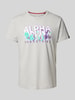 Alpha Industries T-Shirt mit Label-Print Modell 'Nebula' Hellgrau