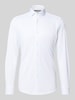 BOSS Slim Fit Businesshemd mit Haifischkragen Modell 'HANK' Weiss