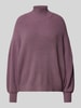 MSCH Copenhagen Gebreide pullover met opstaande kraag, model 'Magnea Rachelle' Prune