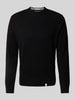 Colours & Sons Strickpullover mit Label-Details Black