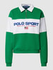 Polo Sport Sweatshirt in Two-Tone-Machart Gruen