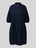 Marc Cain Knielange overhemdjurk met knoopsluiting Marineblauw