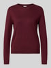 s.Oliver RED LABEL Sweter z dzianiny o kroju regular fit z mieszanki wiskozy Bordowy