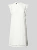 Pieces Regular Fit Spitzenkleid mit Muschelsaum Modell 'OLLINE' Offwhite
